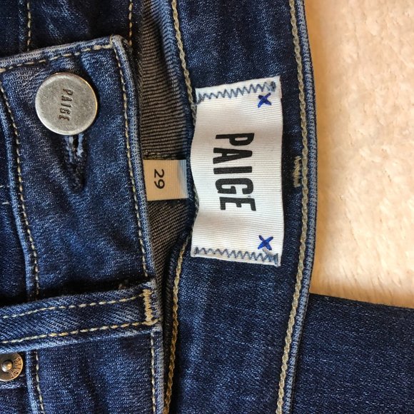 PAIGE Women's Skinny Jeans - Dark Blue - Picture 3 of 8